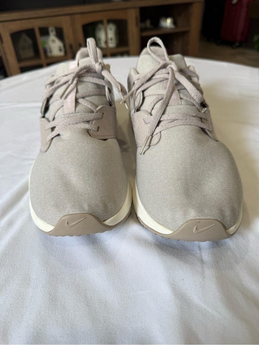Nike Women’s Light Taupe Lace-Up Sneakers